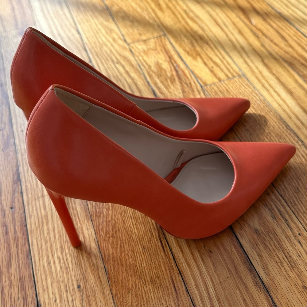 Elegant Orange Stiletto Heels